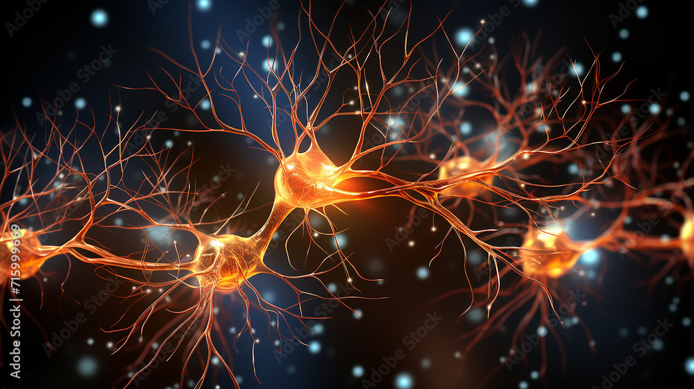 Fototapeta premium Free_photo_3D_medical_background_with_brain_highlight_