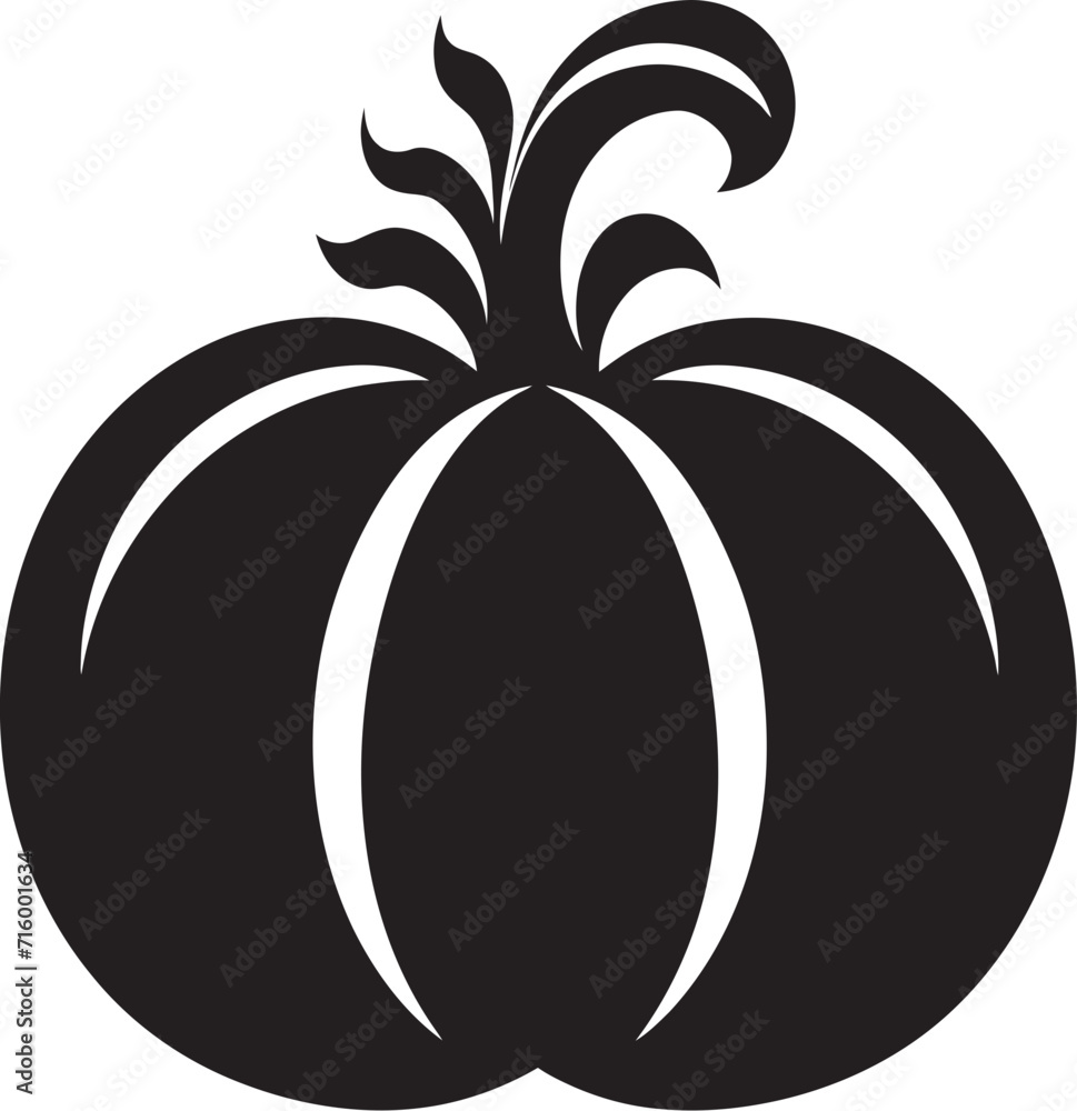 Autumn Abstraction Vector Black Pumpkin Logo Design Sinister Shadows Elegant Pumpkin Icon in Black Vector Autumn Abstraction Vector Black Pumpkin Logo Design Sinister Shadows Elegant Pumpkin Icon in Black Vector