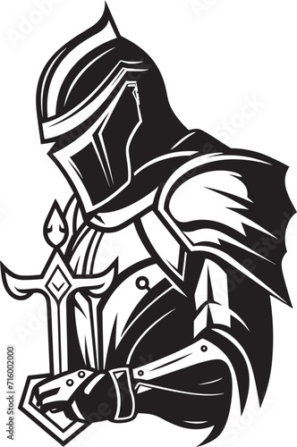 Wallpaper Mural Weeping Warrior Iconic Sad Knight Soldier Logo in Black Vector Shadowed Sorrow Black Icon Design for Vector Sad Knight Soldier Torontodigital.ca