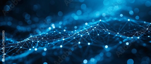 a high-tech background with a digital mesh network design in silver and blue gradients, suited for a cybersecurity application's user interface. photo