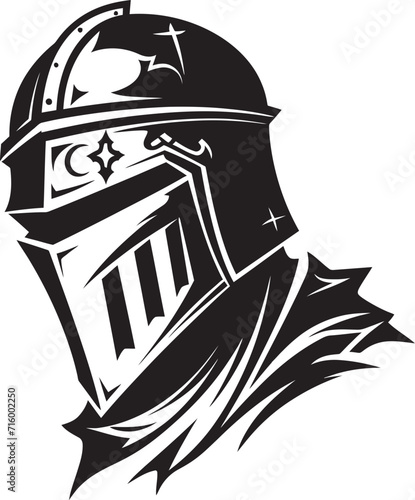 Despondent Defender Elegant Black Design for Vector Sad Knight Soldier Terrifying Tots Black Vector Icon Design for Scary Zombie Kid Logo