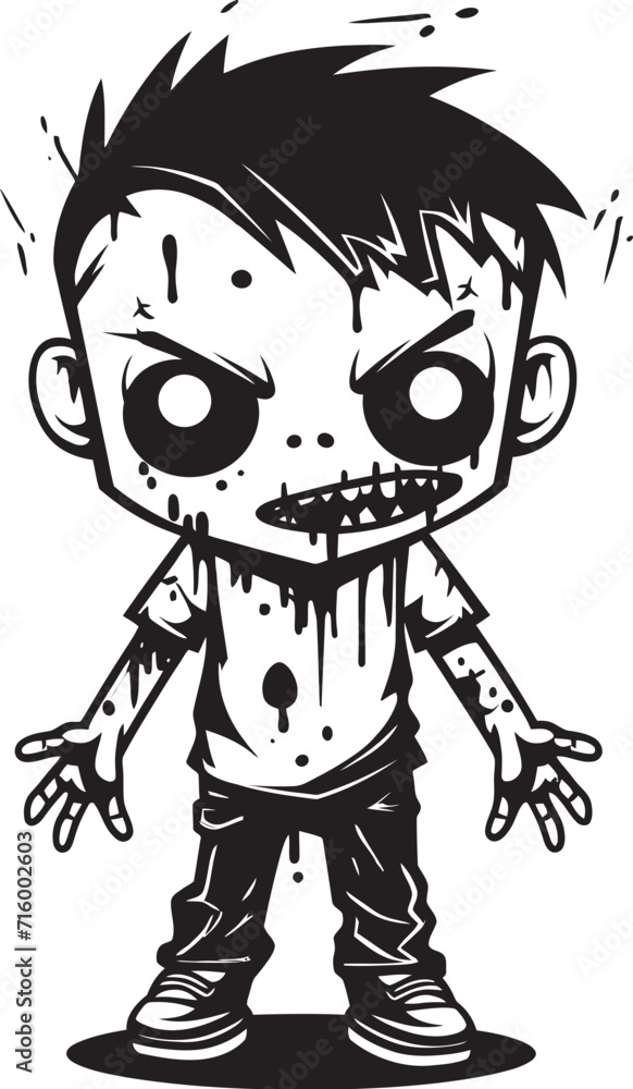 Spine Chilling Youth Black Iconic Zombie Kid Logo in Vector Frightening Infants Vector Black Icon Design for Scary Zombie Kid Emblem Spine Chilling Youth Black Iconic Zombie Kid Logo in Vector Frightening Infants Vector Black Icon Design for Scary Zombie Kid Emblem