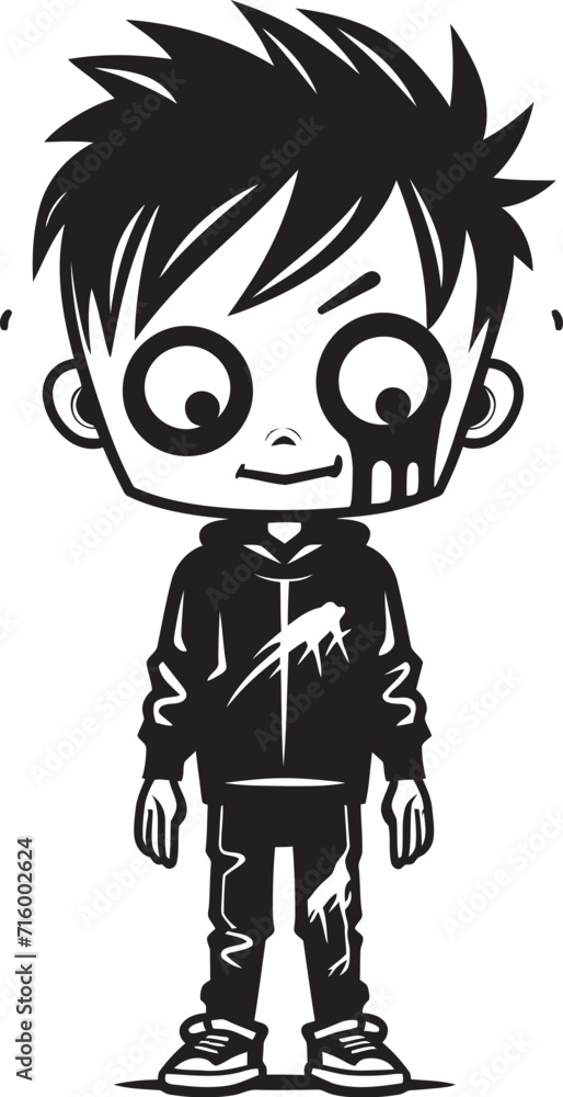 Dreadful Little Ones Vector Black Design for Scary Zombie Kid Undead Heirs Elegant Black Icon Design for Zombie Kid Logo in Vector Dreadful Little Ones Vector Black Design for Scary Zombie Kid Undead Heirs Elegant Black Icon Design for Zombie Kid Logo in Vector