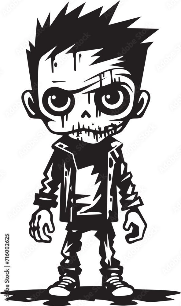 Fearful Infants Vector Black Icon Design for Scary Zombie Kid Emblem Unearthly Offspring Black Iconic Zombie Kid Logo in Vector Fearful Infants Vector Black Icon Design for Scary Zombie Kid Emblem Unearthly Offspring Black Iconic Zombie Kid Logo in Vector