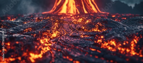 volcano eruption lava flows Generative AI