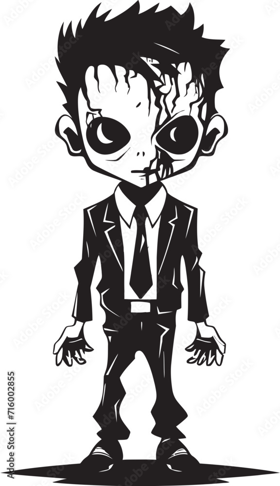 Undead Little Ones Iconic Black Vector Zombie Kid Logo in Elegant Design Haunting Offspring Vector Black Icon Design for Scary Zombie Kid Logo Undead Little Ones Iconic Black Vector Zombie Kid Logo in Elegant Design Haunting Offspring Vector Black Icon Design for Scary Zombie Kid Logo
