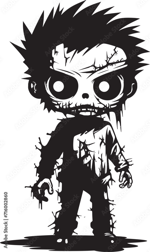 Eerie Offspring Vector Black Icon Design for Scary Zombie Kid Logo Spine Chilling Toddler of the Undead Elegant Black Zombie Kid Logo in Vector Eerie Offspring Vector Black Icon Design for Scary Zombie Kid Logo Spine Chilling Toddler of the Undead Elegant Black Zombie Kid Logo in Vector
