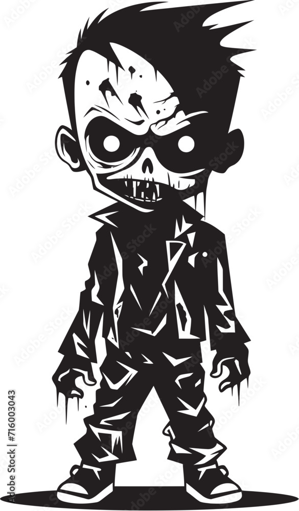Frightening Infants Vector Black Icon Design for Scary Zombie Kid Emblem Undead Little Ones Iconic Black Vector Zombie Kid Logo in Elegant Design Frightening Infants Vector Black Icon Design for Scary Zombie Kid Emblem Undead Little Ones Iconic Black Vector Zombie Kid Logo in Elegant Design