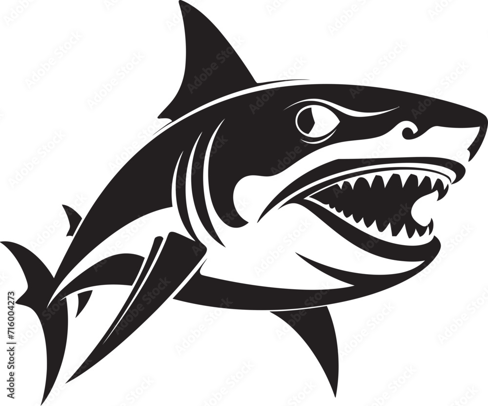 Oceanic Sovereignty Vector Black Icon Design for Sleek Shark Silent Sea Power Black Iconic Shark Logo in Elegant Vector Oceanic Sovereignty Vector Black Icon Design for Sleek Shark Silent Sea Power Black Iconic Shark Logo in Elegant Vector