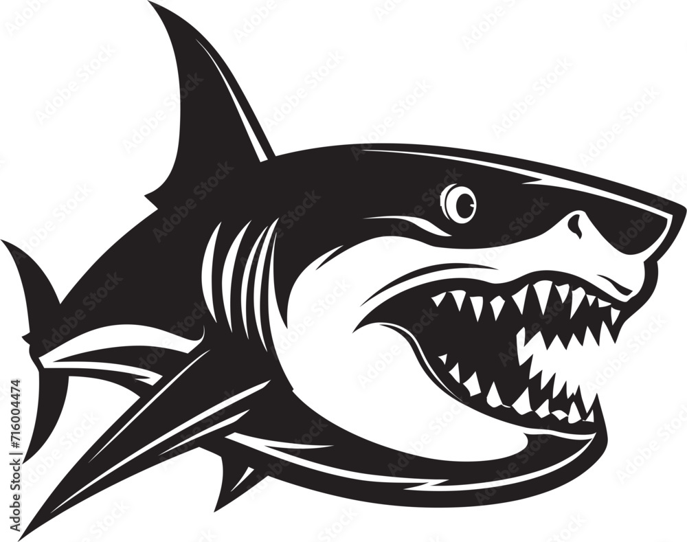 Silent Sea Power Elegant Black Shark Logo in Vector Majestic Predator Vector Black Icon Design for Shark Emblem Silent Sea Power Elegant Black Shark Logo in Vector Majestic Predator Vector Black Icon Design for Shark Emblem