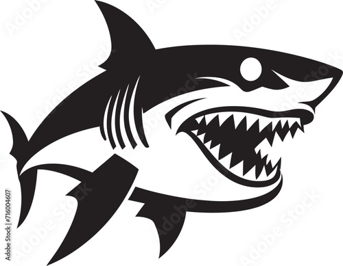 Swift Sea Sovereign Vector Black Icon Design for Sleek Shark Dynamic Depths Elegant Vector Design for Iconic Shark