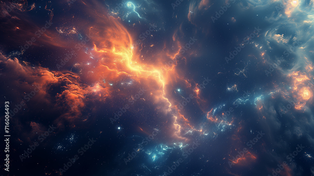 View of the Cosmos, Cosmic Clouds, and Stardust Flowing Through the Universe View of the Cosmos, Cosmic Clouds, and Stardust Flowing Through the Universe