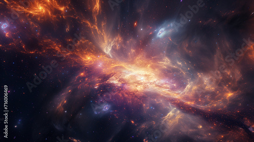 View of the Cosmos, Cosmic Clouds, and Stardust Flowing Through the Universe © Rajko
