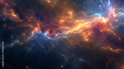 View of the Cosmos  Cosmic Clouds  and Stardust Flowing Through the Universe