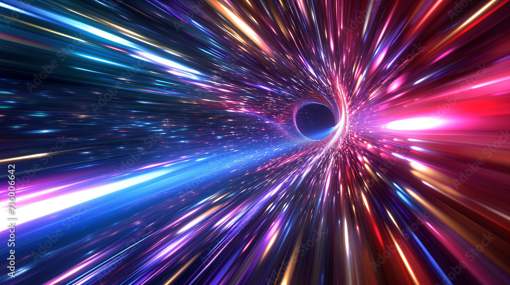 Blinding Lights Created From Traveling at Warp Speed Concept Blinding Lights Created From Traveling at Warp Speed Concept