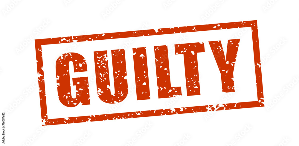 Ταπετσαρία Guilty Sign Word Text Rubber Stamp Grunge Effect Vector Illustration