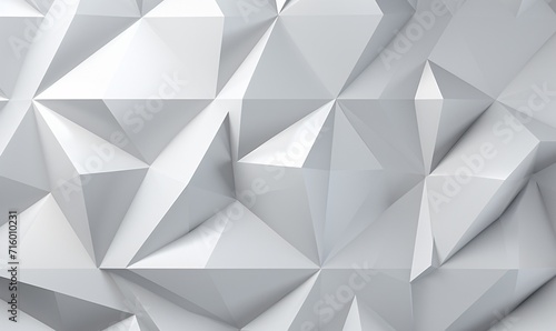 Geometric Patterns  A White Background with Triangular Shapes Generative AI
