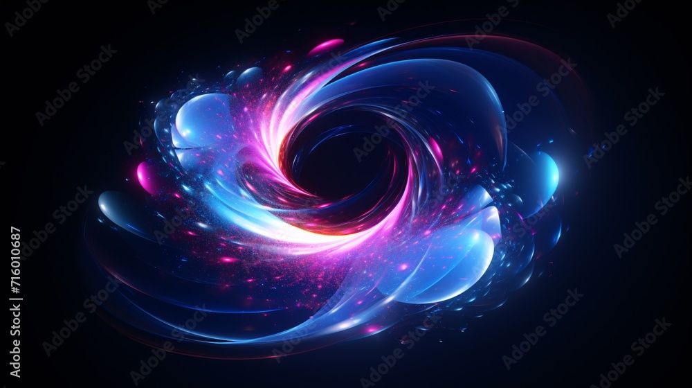 A colorful spiral swirl with a black background Generative AI A colorful spiral swirl with a black background Generative AI