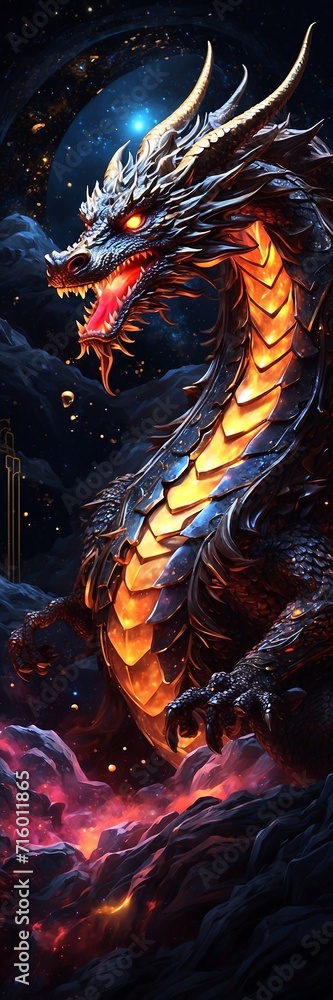 A bookmark a traditional Chinese dragon A bookmark a traditional Chinese dragon