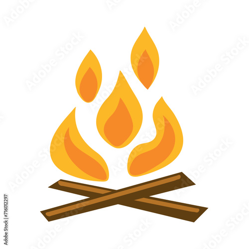 Camp fire icon clipart avatar logotype isolated vector illustration