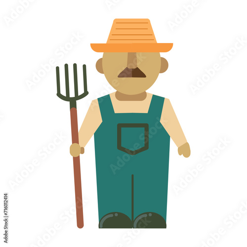 Farmer icon clipart avatar logotype isolated vector illustration