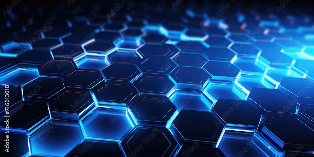 a tainted background with blue hexagons on a dark background, in the style of complexity theory, human connections, infinity nets, collaborative techniques a tainted background with blue hexagons on a dark background, in the style of complexity theory, human connections, infinity nets, collaborative techniques