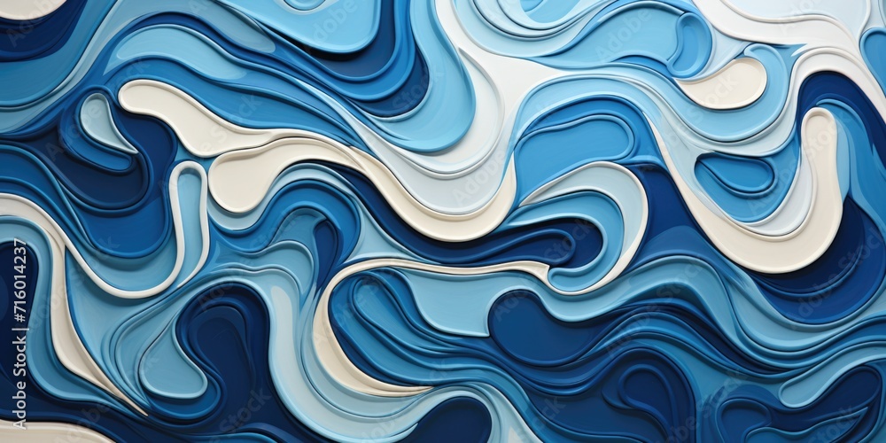 an image showing blue waves, in the style of sculptural engraving, precisionist art, tactile texture, abstraction-création, organic abstracts an image showing blue waves, in the style of sculptural engraving, precisionist art, tactile texture, abstraction-création, organic abstracts
