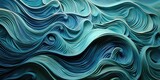 a sculpture showing blue waves, in the style of embossed paper, sophie wilkins, textured backgrounds, harmonious coloration, high resolution, spiritual abstractions