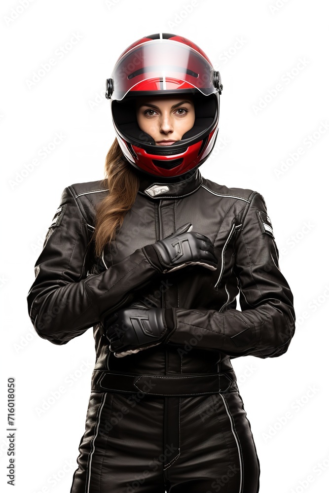 Female Race Driver, High-Speed Thrill, AI Generated