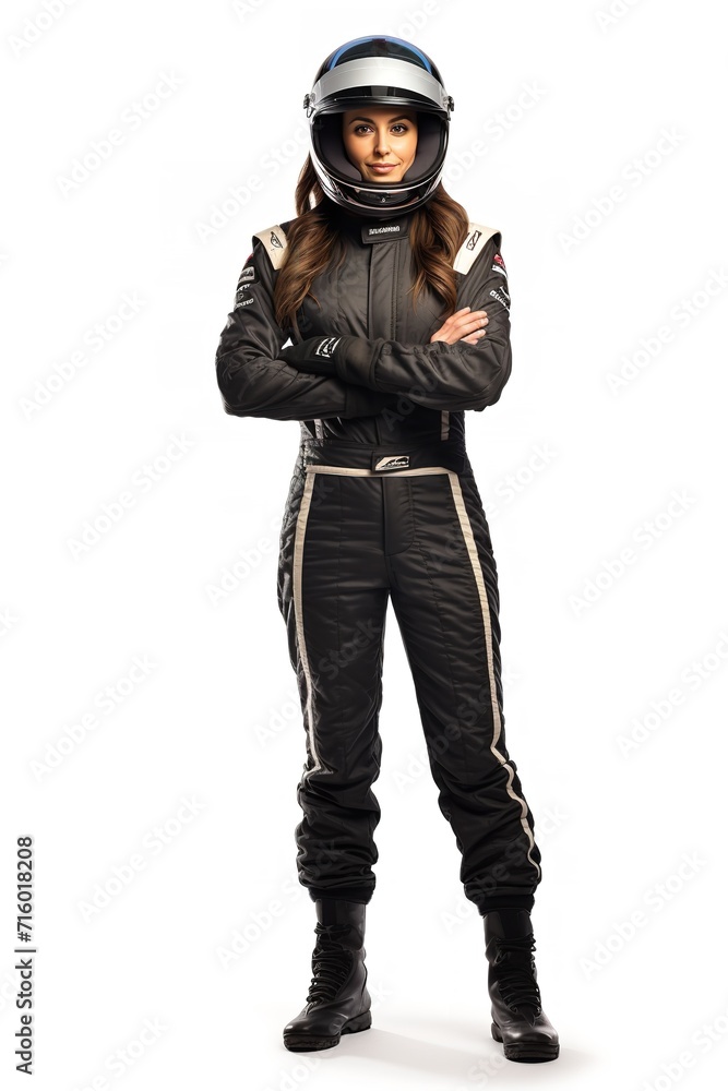 Female Race Driver, High-Speed Thrill, AI Generated