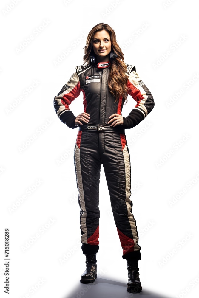 Female Race Driver, High-Speed Thrill, AI Generated Female Race Driver, High-Speed Thrill, AI Generated