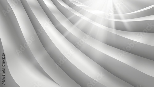 white wave background on a white background Generative Ai photo