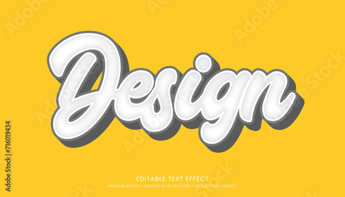 text effect editable template vector design 3d bold style