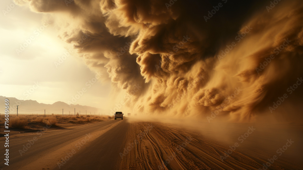 Huge sand storm coming