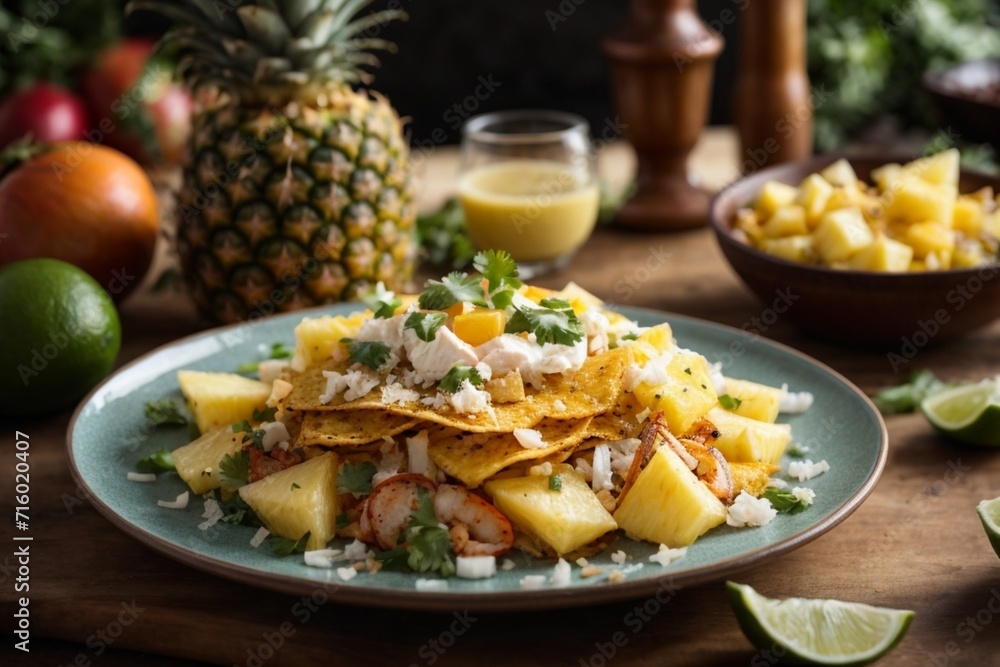 chicken and vegetable salad (Caribbean Chilaquiles) chicken and vegetable salad (Caribbean Chilaquiles)