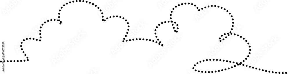 Cloud icon in dot line style Cloud icon in dot line style