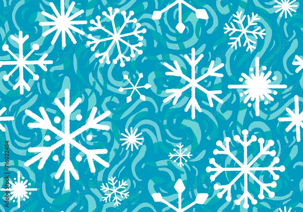 Christmas ice scribble seamless snowflakes pattern for wrapping paper and fabrics and linens and kids clothes print Christmas ice scribble seamless snowflakes pattern for wrapping paper and fabrics and linens and kids clothes print