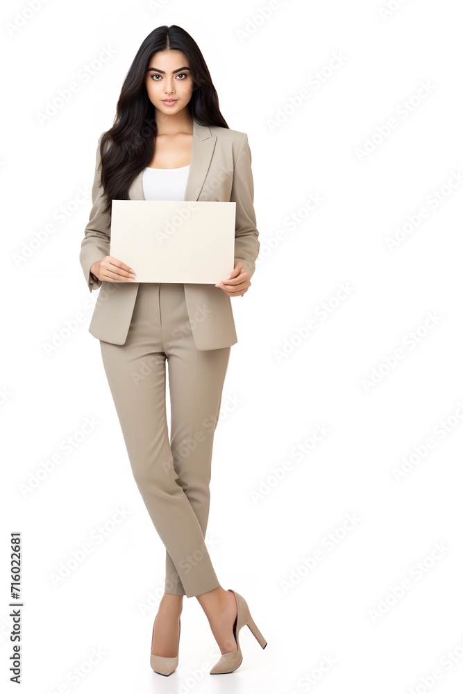 Asian Female Model with Blank Sign, AI Generated Asian Female Model with Blank Sign, AI Generated