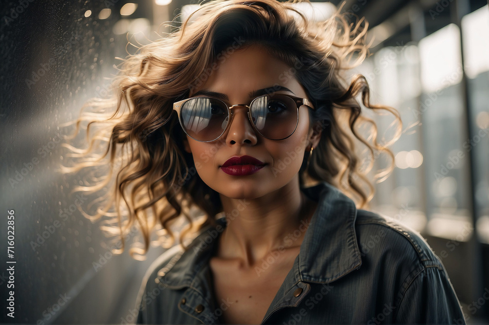 Portrait of a Girl in a Weathered Environment