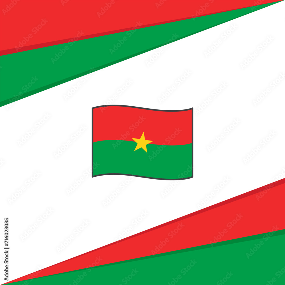 Burkina Faso Flag Abstract Background Design Template. Burkina Faso Independence Day Banner Social Media Post. Burkina Faso Design