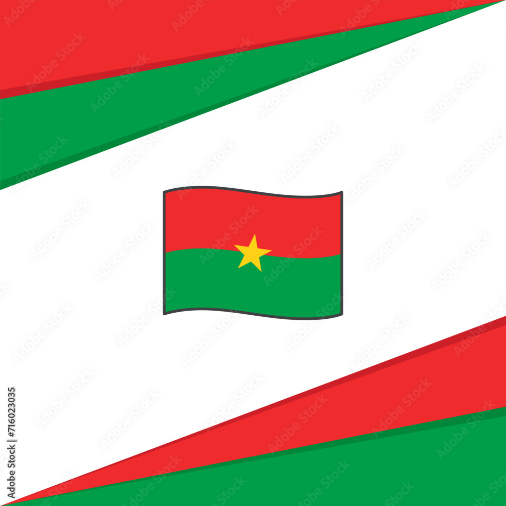 Obraz premium Burkina Faso Flag Abstract Background Design Template. Burkina Faso Independence Day Banner Social Media Post. Burkina Faso Design