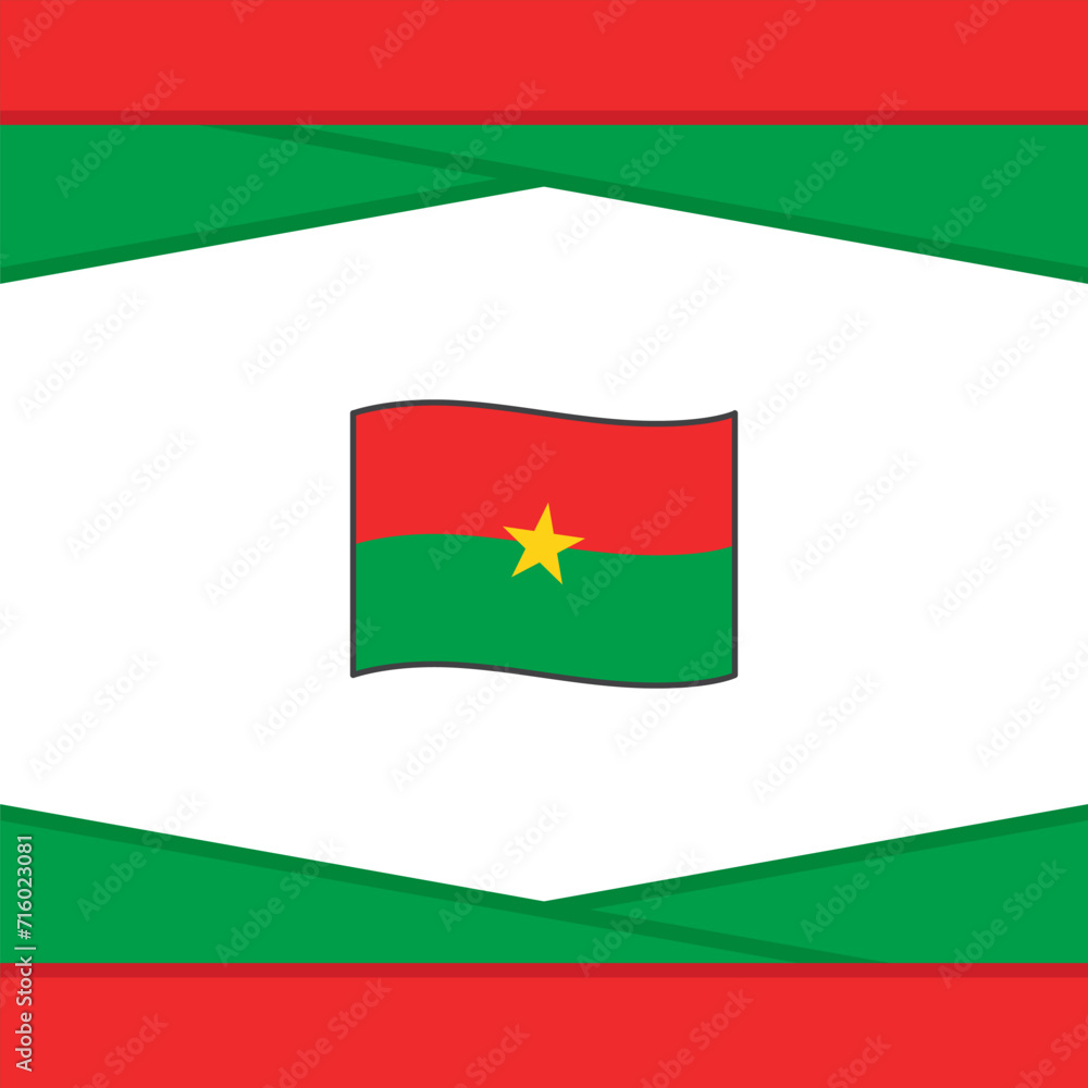 Obraz premium Burkina Faso Flag Abstract Background Design Template. Burkina Faso Independence Day Banner Social Media Post. Burkina Faso Vector