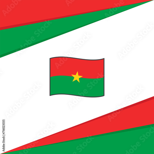 Burkina Faso Flag Abstract Background Design Template. Burkina Faso Independence Day Banner Social Media Post. Burkina Faso Design