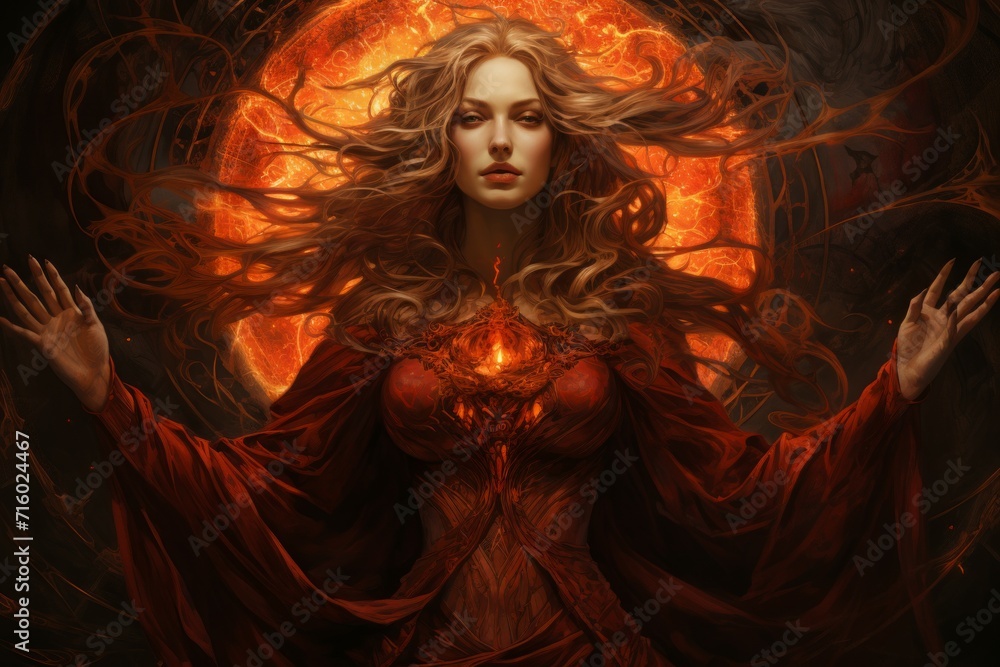 Fiery-tempered sorceress - Generative AI Fiery-tempered sorceress - Generative AI