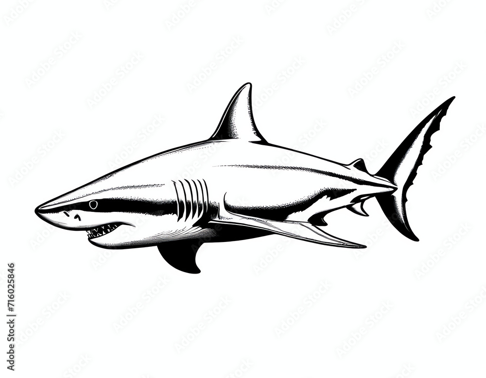 Fototapeta premium shark coloring book