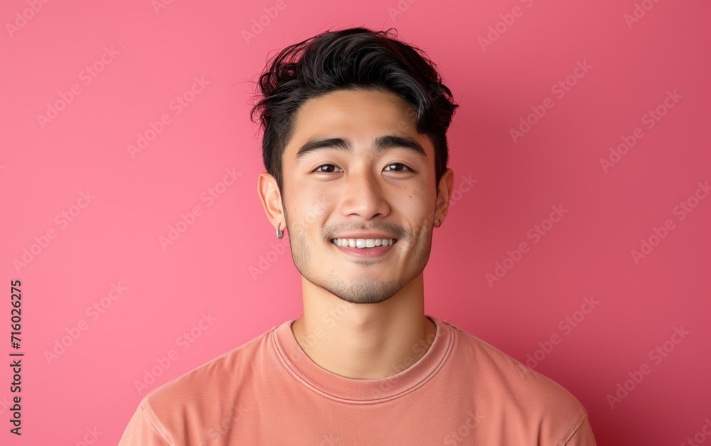 Portrait of young handsome Asian man smiling and looking camera with confidence. Portrait of young handsome Asian man smiling and looking camera with confidence.