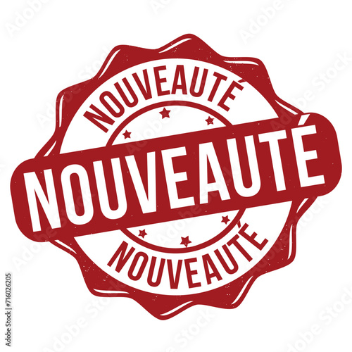Novelty on french language ( Nouveauté ) grunge rubber stamp