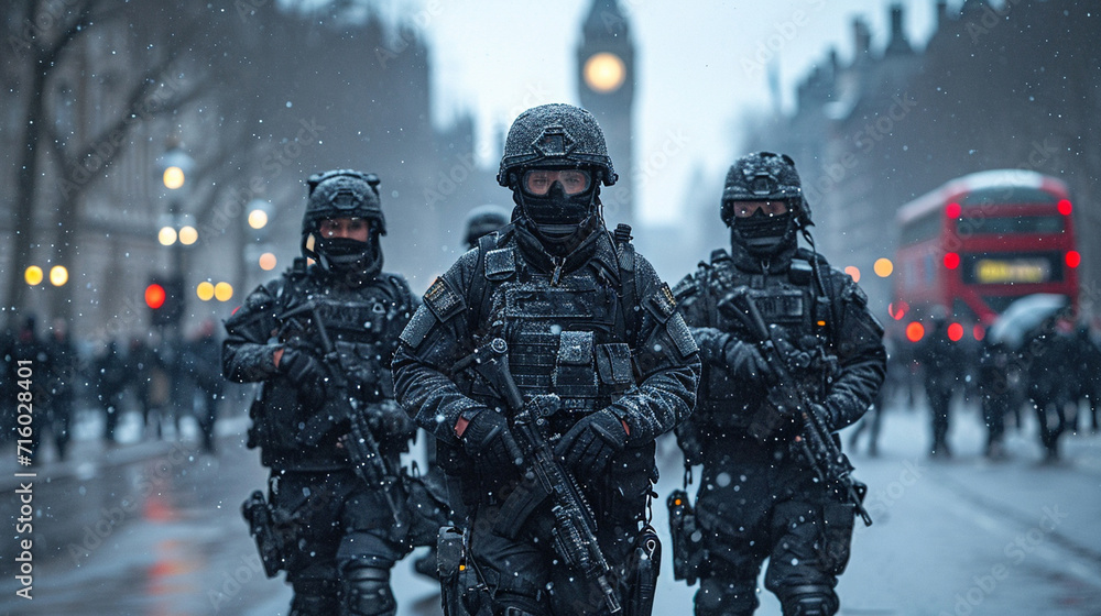 National Security Special Forces carrying out an armed attack, apprehending criminals National Security Special Forces carrying out an armed attack, apprehending criminals