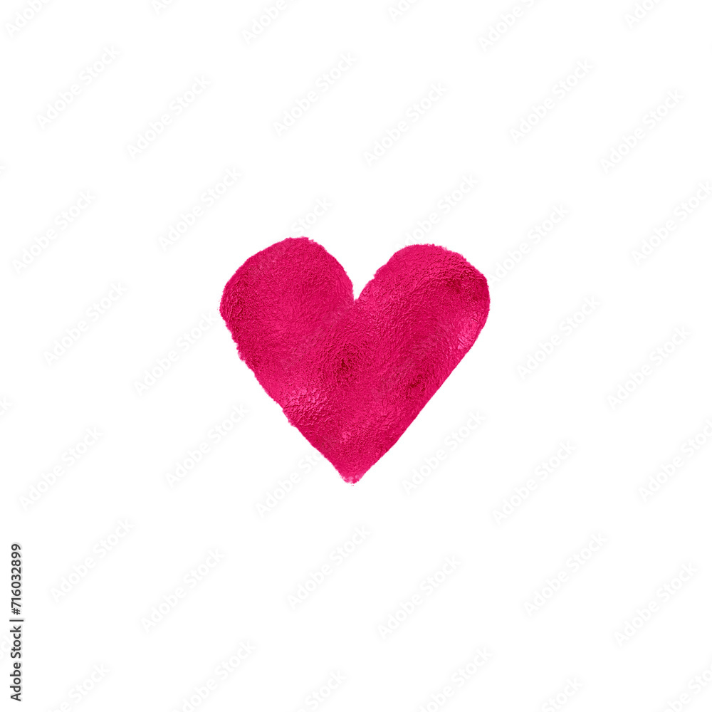 metallic heart sticker, foil pink heart for valentines day card