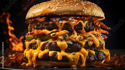 Healthy burger with nice sh...